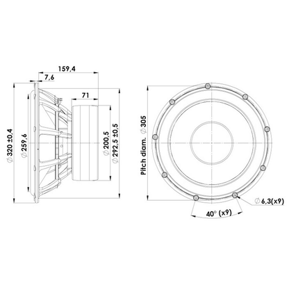 Scan-Speak - 13" Revelator Woofer - 32W/8878T11