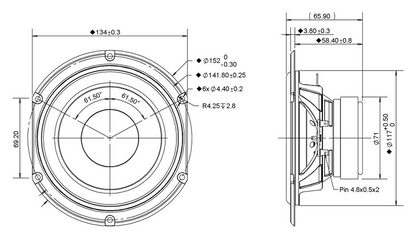 Peerless - 5" SDS Mid-Woofer - P830656