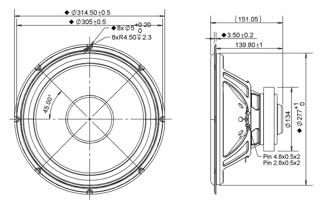 Peerless - 12" SLS Subwoofer - 830669