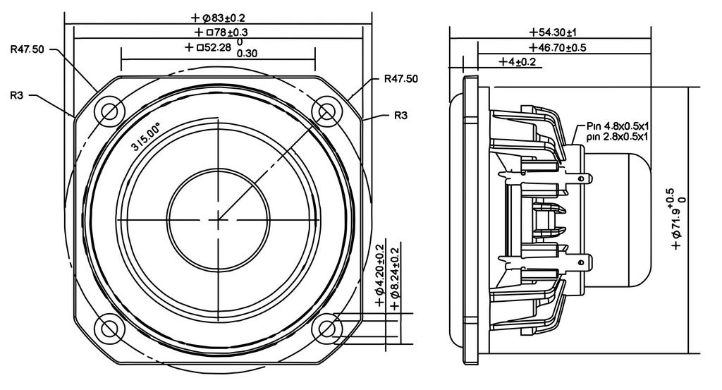 Peerless - 3" Full Range Driver - P830986
