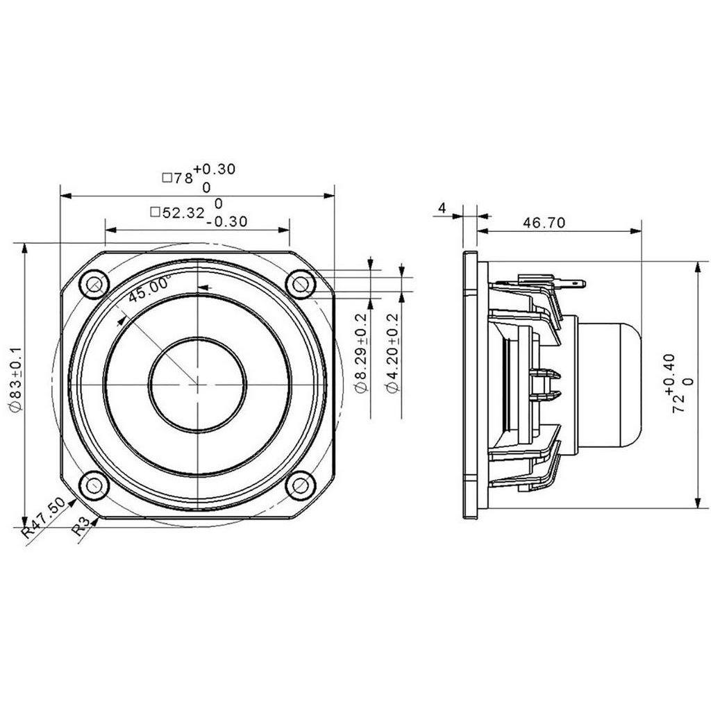 Peerless - 3" Full Range Driver - P830987