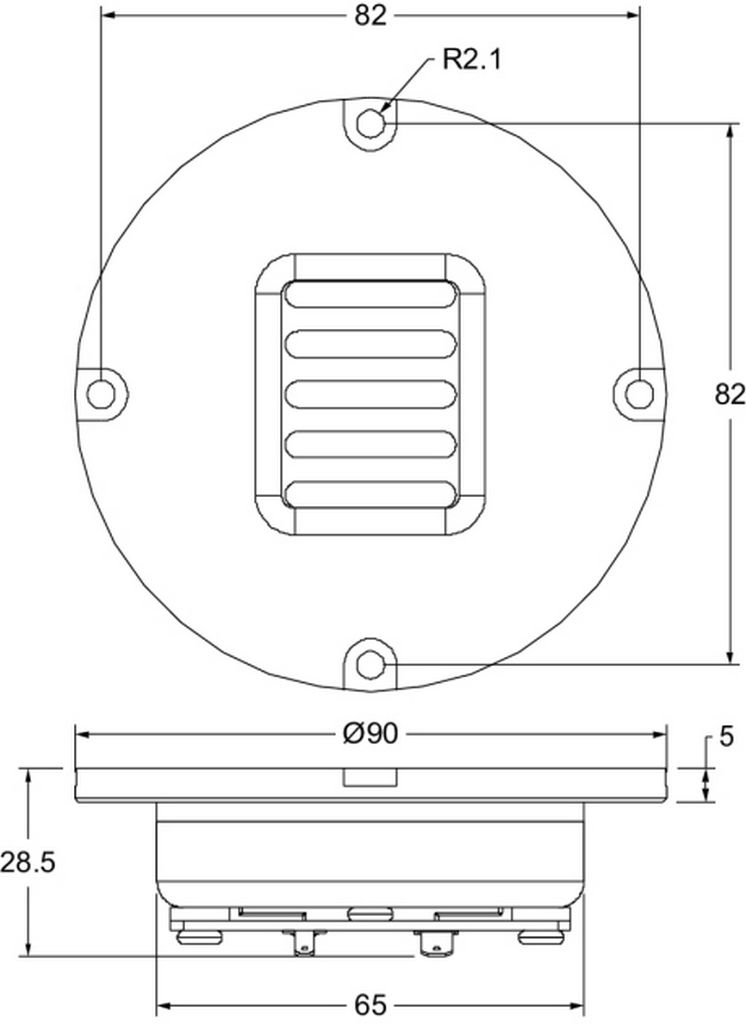 Dayton Audio - 90mm AMT Tweeter - AMT2-4