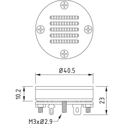 Dayton Audio - 40mm AMT Tweeter - AMTMINI-8
