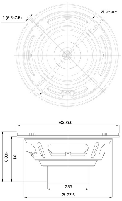 SB Audience - 8" Bianco  Mid-Woofer Neo - BIANCO-8MWN150