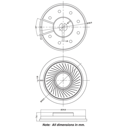 Dayton Audio - 1½" Mini Speaker - CE38M-8