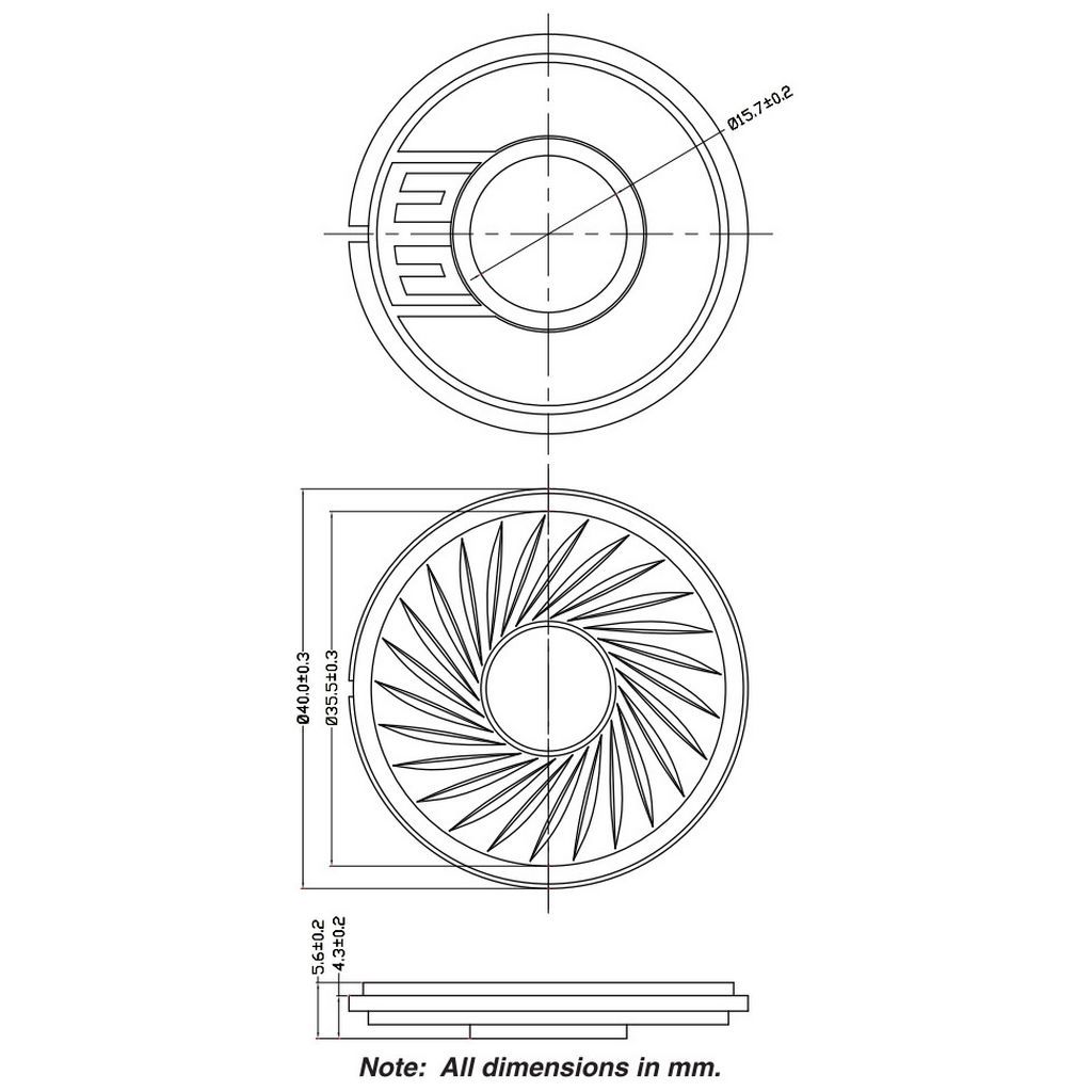 Dayton Audio - 1½" Mini Speaker - CE38MB-32