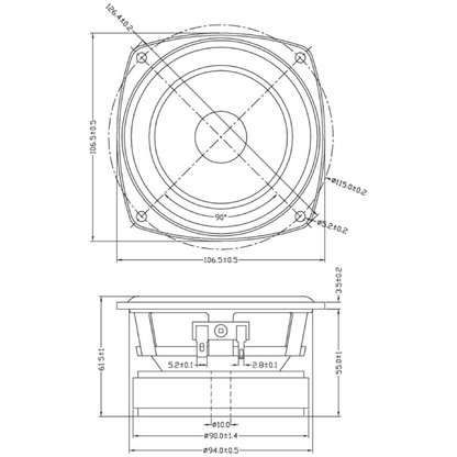 Dayton Audio - 4½" Mid-Woofer Carbon Fibre - CF120-4
