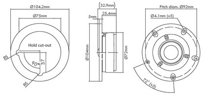 Scan-Speak - 1" Discovery Dome Tweeter - D2604/830000