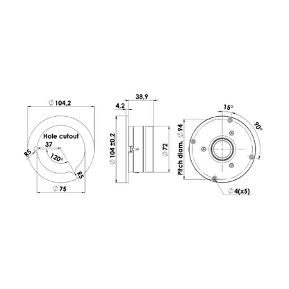 Scan-Speak - 1" Discovery Dome Tweeter - D2606/922000