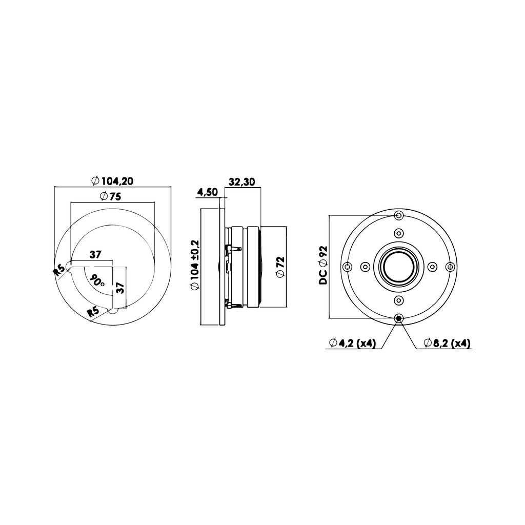 Scan-Speak - 1" Discovery Dome Tweeter - D2608/913000