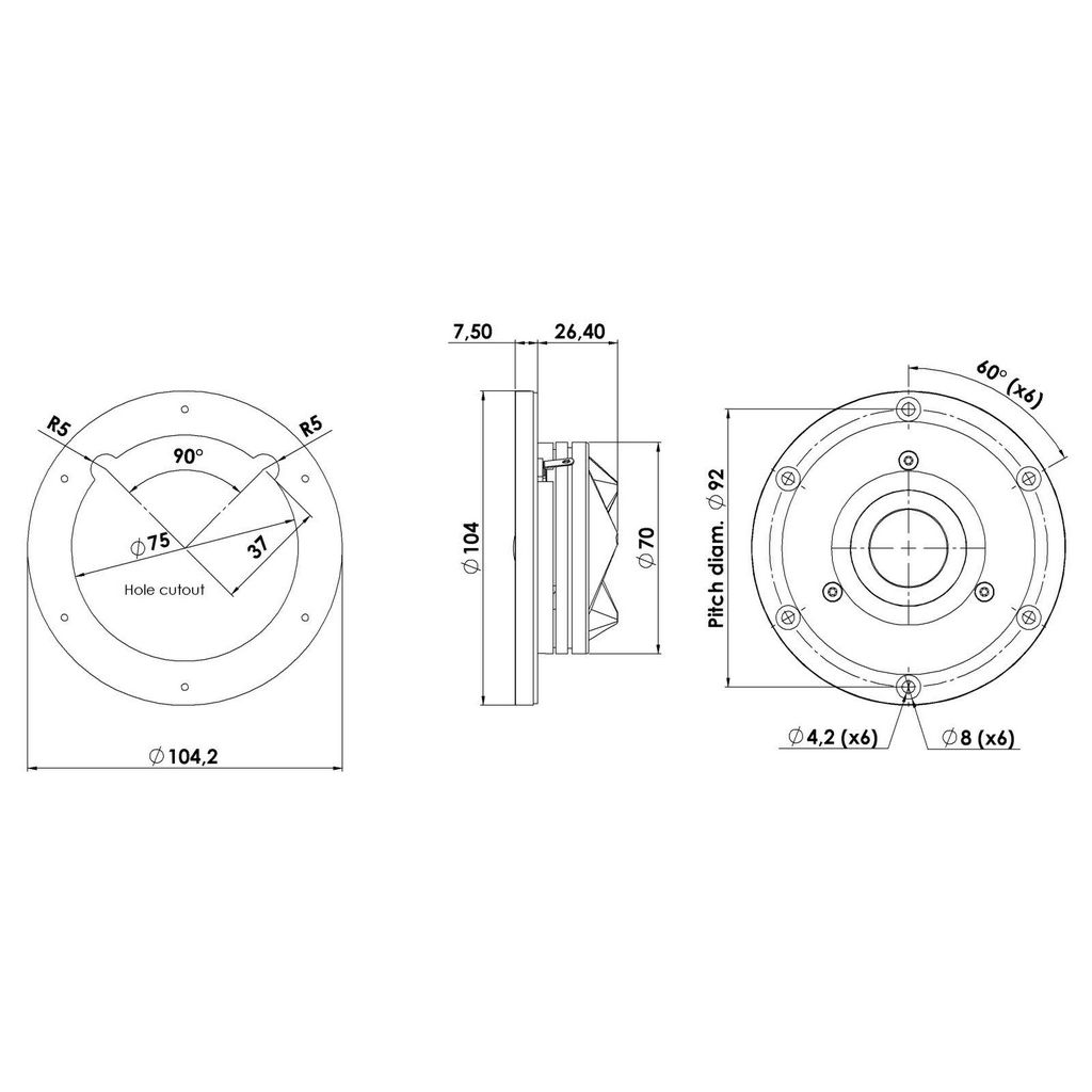 Scan-Speak - 1" Revelator Dome Tweeter - D2904/710002
