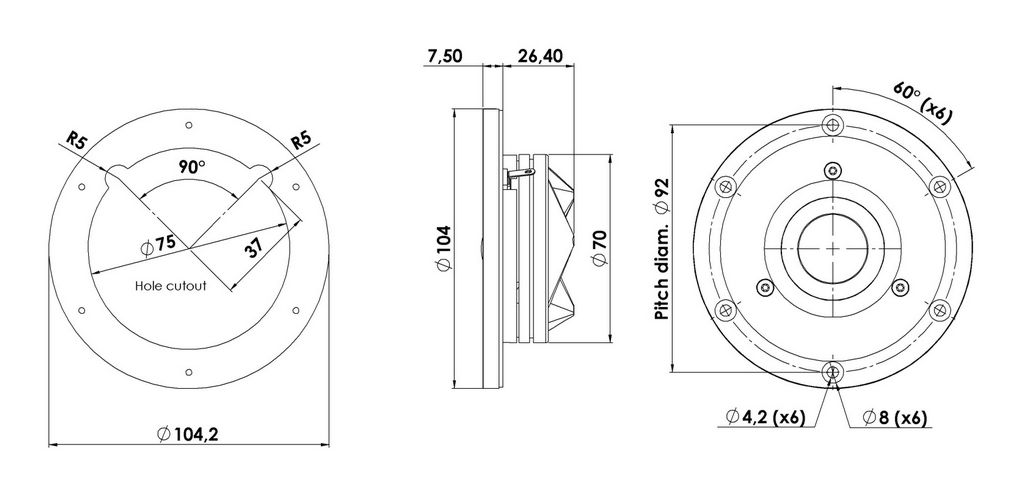 Scan-Speak - 1" Revelator Dome Tweeter - D2904/710003