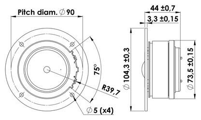 Scan-Speak - 1" Classic Dome Tweeter - D2905/950000