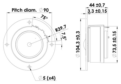 Scan-Speak - 1" Classic Dome Tweeter High Power - D2905/970000