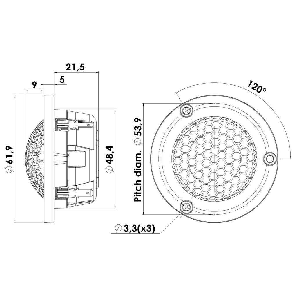 Scan-Speak - 1" Illuminator Dome Tweeter - D3004/602000