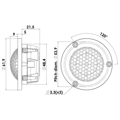 Scan-Speak - 1" Illuminator Dome Tweeter - D3004/602000
