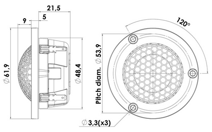 Scan-Speak - 1" Illuminator Dome Tweeter - D3004/602006