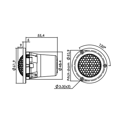 Scan-Speak - 1" Illuminator Dome Tweeter - D3004/602010