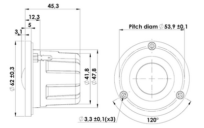 Scan-Speak - 1" Illuminator Dome Tweeter - D3004/602200