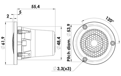 Scan-Speak - 1" Beryllium Tweeter - D3004/604010