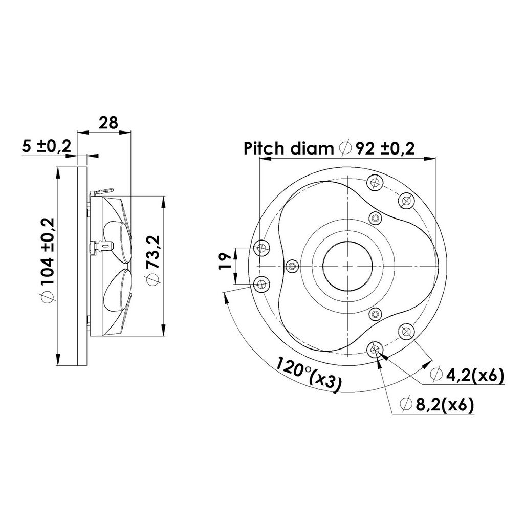 Scan-Speak - 1" Illuminator Dome Tweeter - D3004/666000
