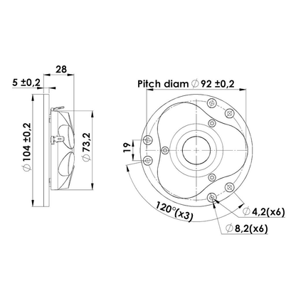 Scan-Speak - 1" Illuminator Dome Tweeter - D3004/666000