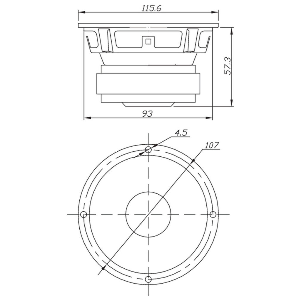 Dayton Audio - 4" Woofer Aluminium - DA115-8