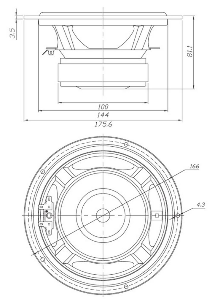 Dayton Audio - 6½" Woofer Aluminium - DA175-8