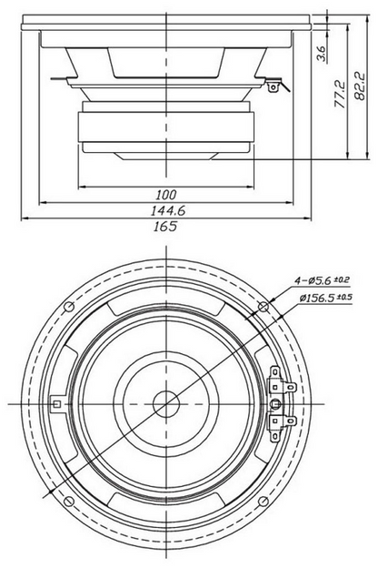Dayton Audio - 6½" Classic Woofer Paper - DC160-4
