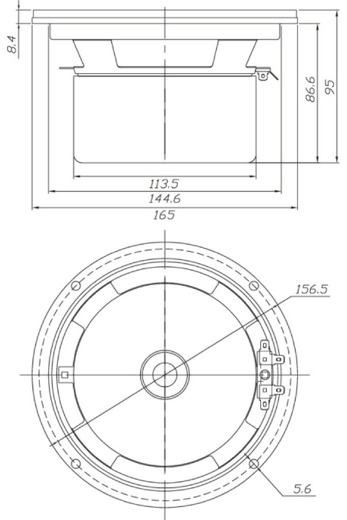 Dayton Audio - 6½" Classic Shielded Woofer - DC160S-4