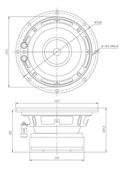 Dayton Audio - 6.5" Classic Subwoofer - DCS165-4