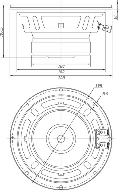 Dayton Audio - 8" Classic Subwoofer - DCS205-4