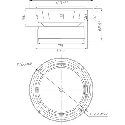 Dayton Audio - 5" Designer Woofer - DS135-8