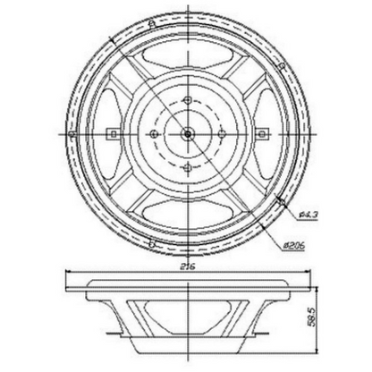 Dayton Audio - 8" Designer Passive Radiator - DS215-PR