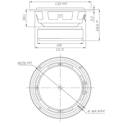 Dayton Audio - 5" Designer Woofer Aluminium - DSA135-8