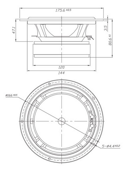 Dayton Audio - 6½" Designer Woofer Aluminium - DSA175-8