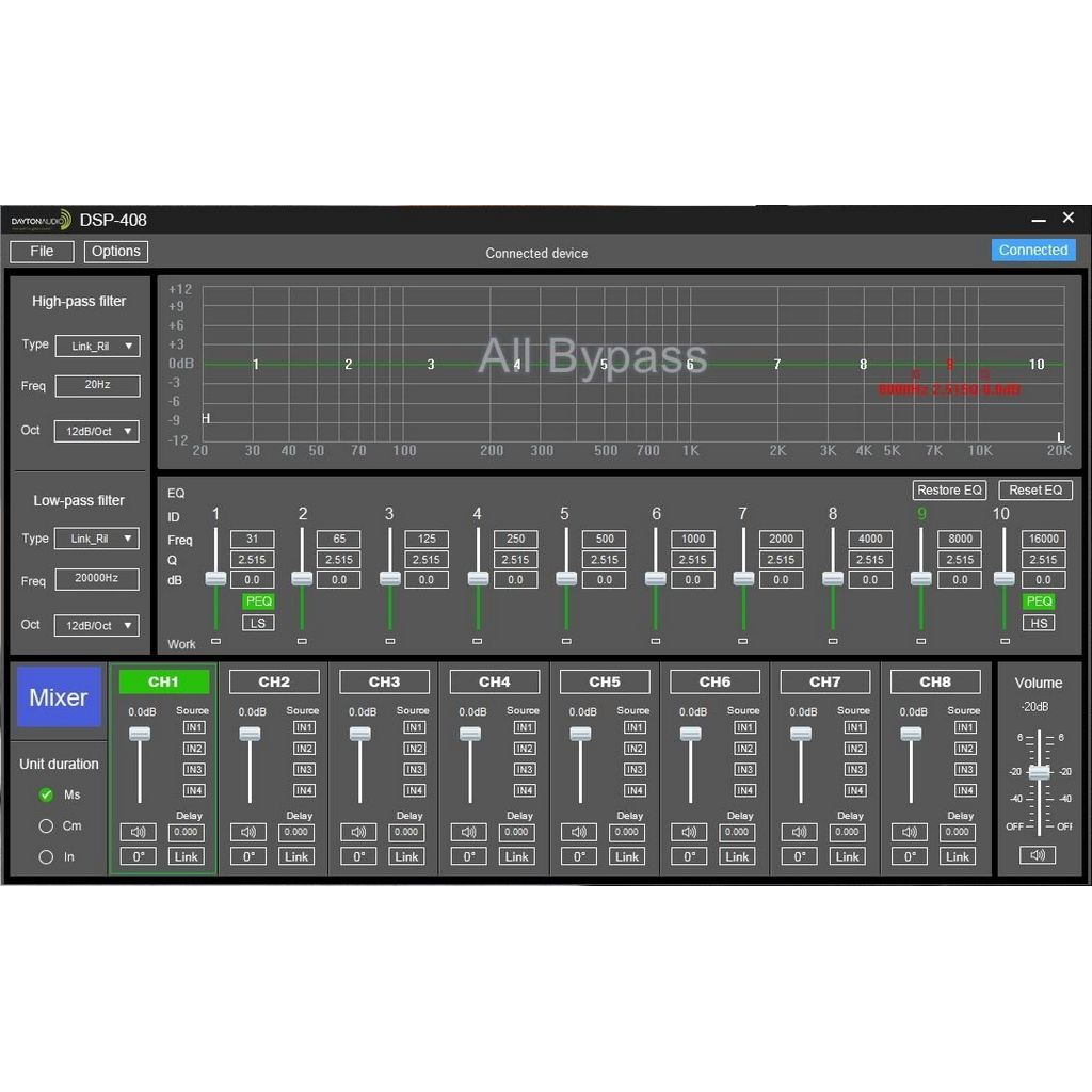 Dayton Audio - 4-In 8-Out DSP - DSP-408