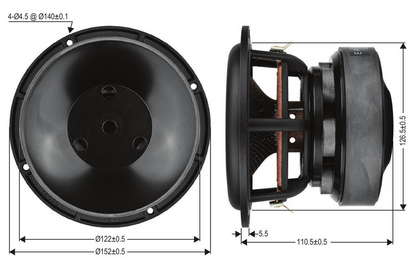 Dayton Audio - 5.5" Extended Range Subwoofer - Epique - E150HE-44