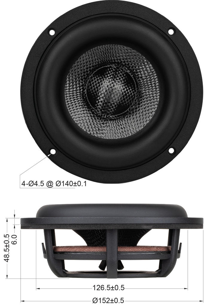 Dayton Audio - 5½" Passive Radiator Carbon Fibre - E150HE-PR