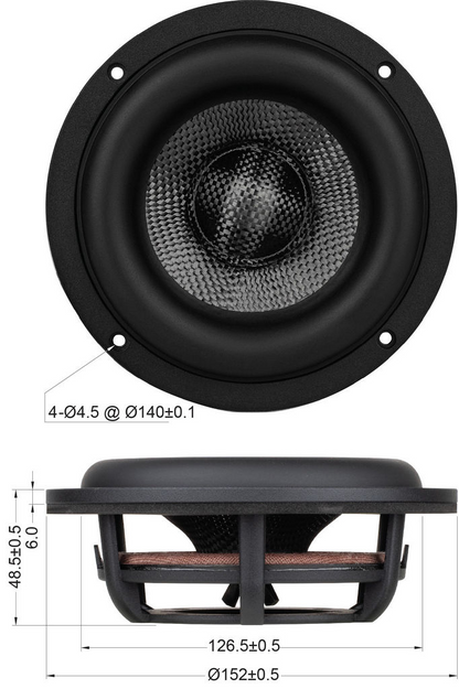 Dayton Audio - 5½" Passive Radiator Carbon Fibre - E150HE-PR
