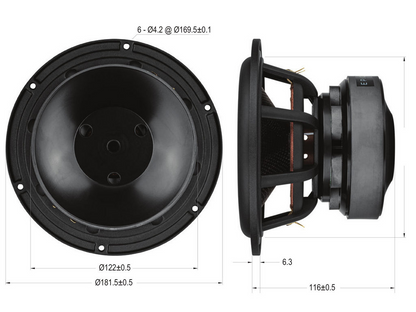 Dayton Audio - 7" Extended Range Subwoofer - Epique - E180HE-44