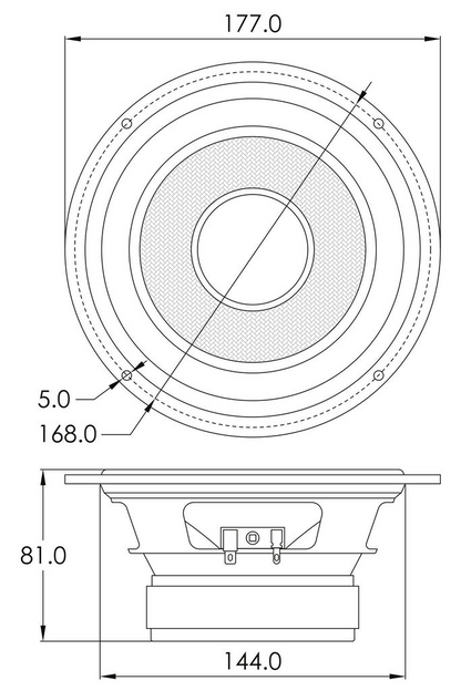 Dayton Audio - 6½" Woofer Glass Fibre - GF180-8