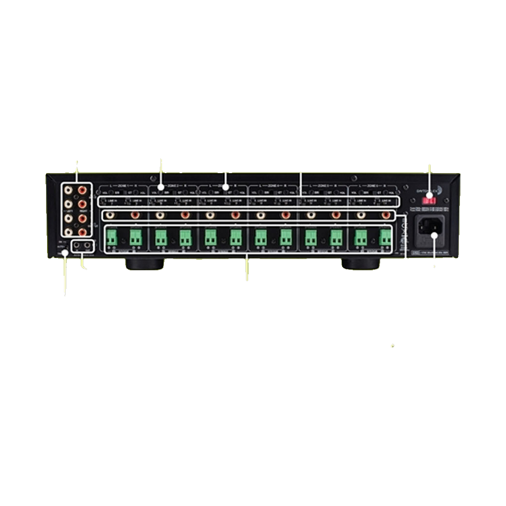 Dayton Audio - 12-Channel Class A/B Multi-Zone Amplifier - MA1240A
