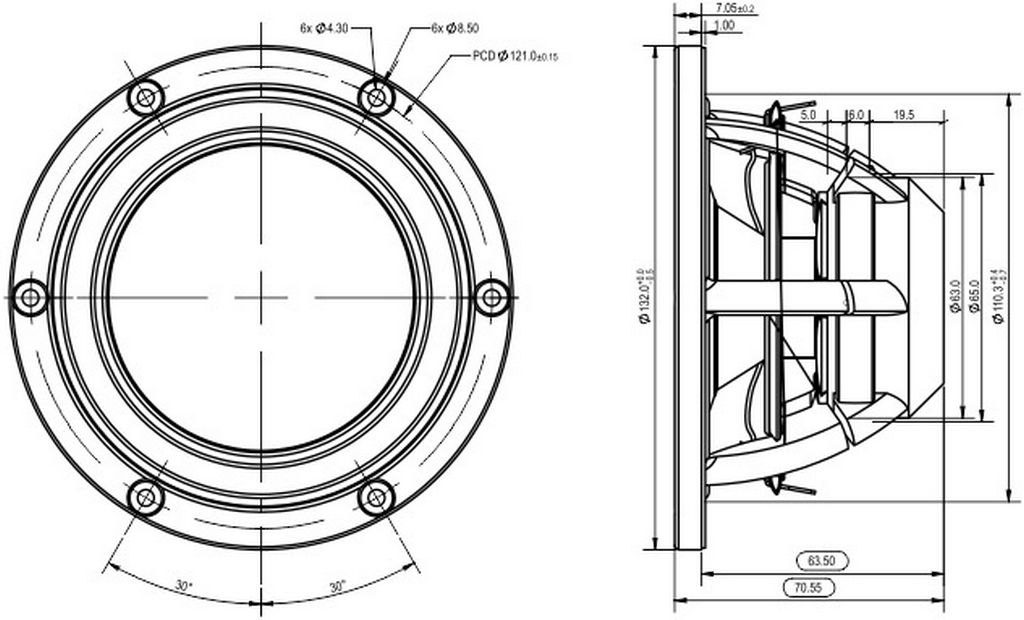 SB Acoustics - 5" Satori TeXtreme Mid-Range - MR13TX-4