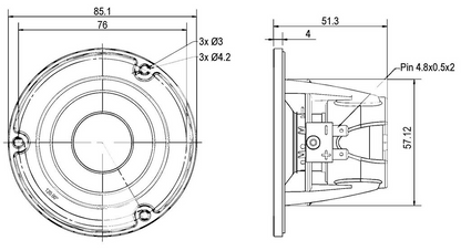 Peerless - 2½" NE Full Range Neo - NE85W-04