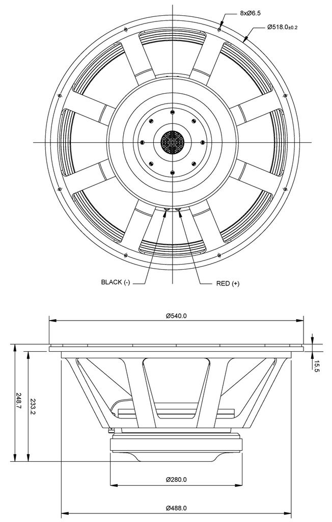 SB Audience - 21" NERO Subwoofer - NERO-21SW1100D