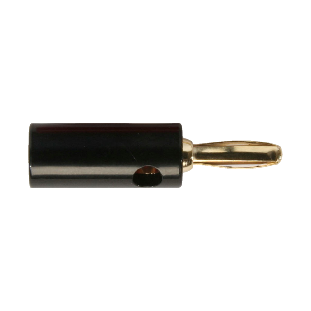 4mm Banana Plug, Gold Plated, Black - P758