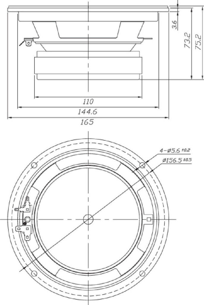 Dayton Audio - 6" Mid-Range Driver - PA165-8