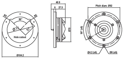 Scan-Speak - 1" Revelator Ring Tweeter - R2904/700000