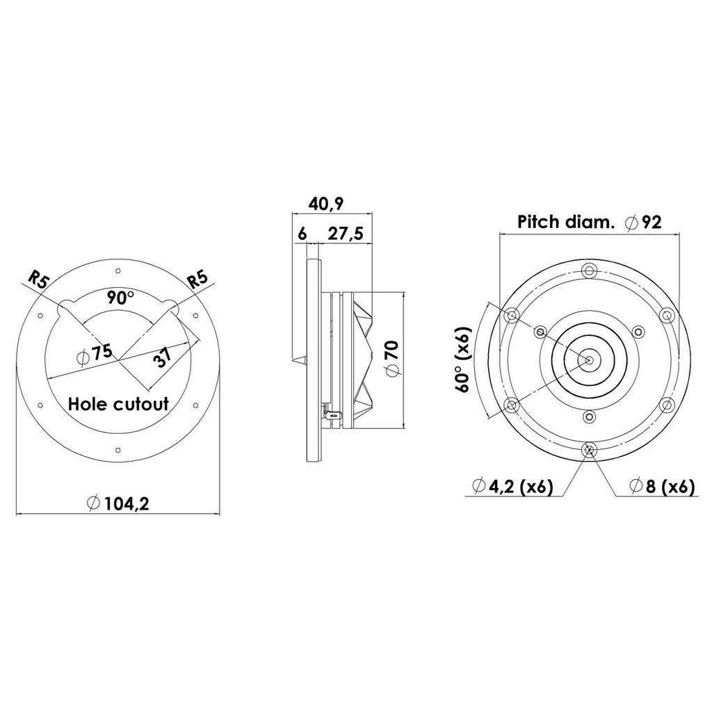 Scan-Speak - 1" Revelator Ring Tweeter - R2904/700009